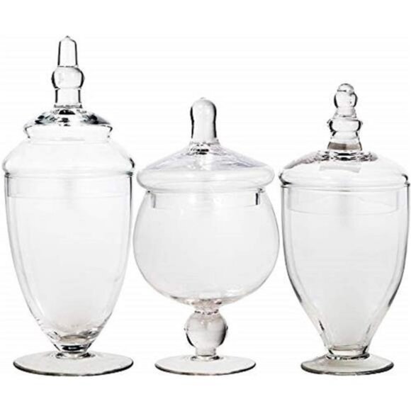 Apothecary Jars with Lids Set of 3 - Home Essentials & Beyond Candy Jars - Picture 1 of 5